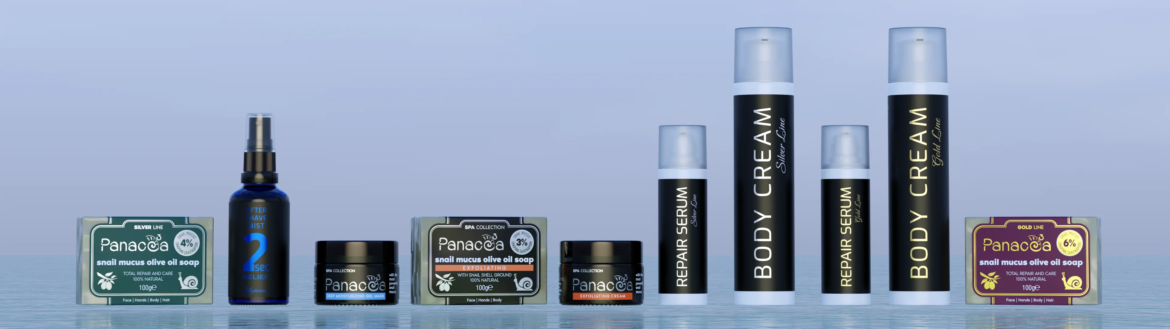 PANACEA3 Silver Line cosmetics from snail secretion